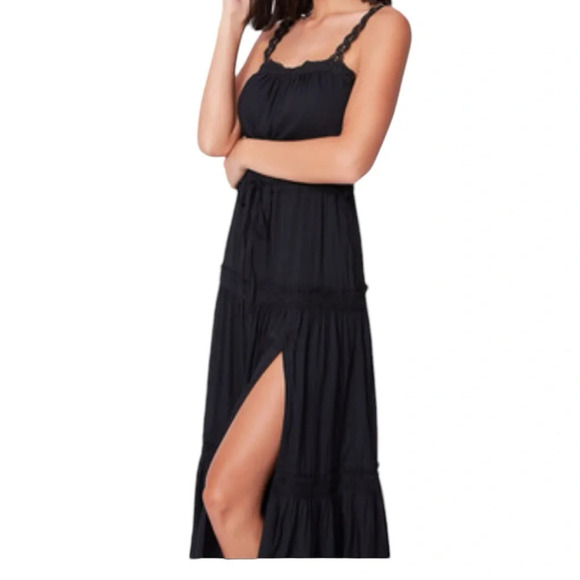 Paige | Amity Tiered Eyelet Hem Dress Graduation Whimsigoth - Picture 2 of 7